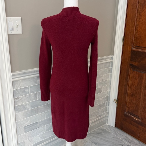 J. Crew Factory Rich Burgundy Long Sleeve Sweater Dress - Picture 5 of 7